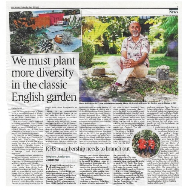 MANOJ MALDE ARTICLE THE TIMES 30.07.22.